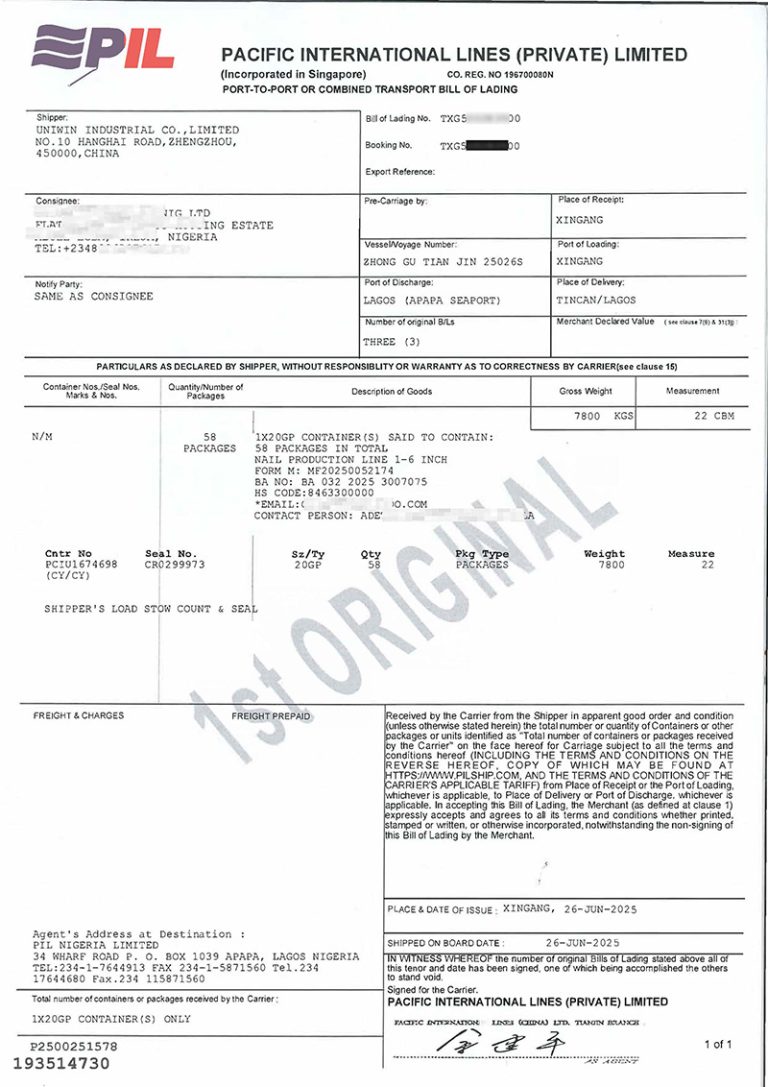 Tincan sevkiyat 1-6 inç tel çivi makinesi